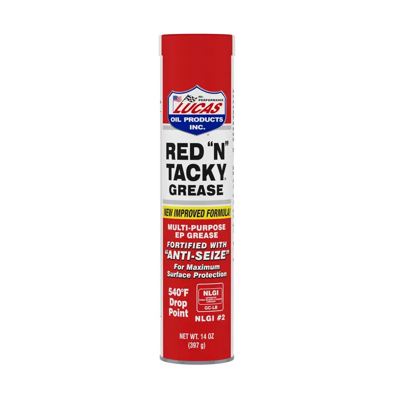 Lucas Oil Red ‘N’ Tacky Grease – 14 oz Cartridge, Pack of 10