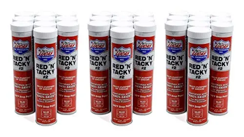 Lucas Red ‘N’ Tacky Grease – Industrial-Grade Multipurpose Lubricant, 30-Pack