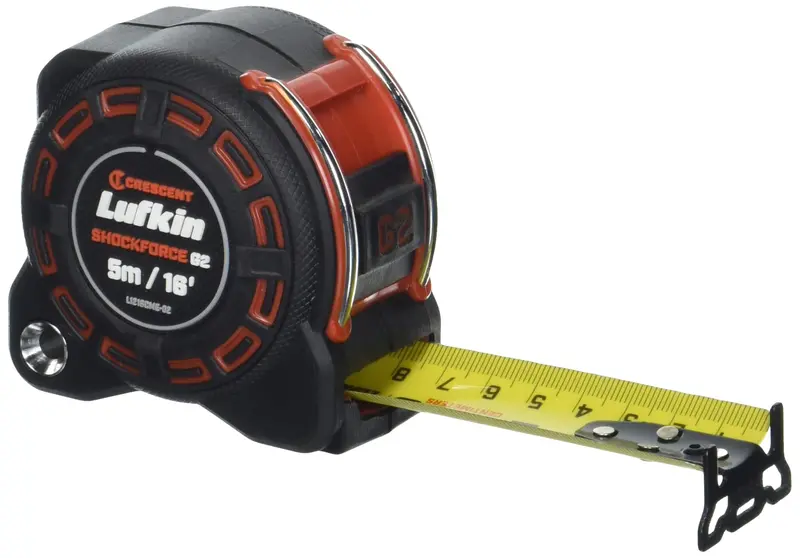 Lufkin Shockforce G2 16-Foot Tape Measure – 5m Retractable Blade with Dual-Sided Markings