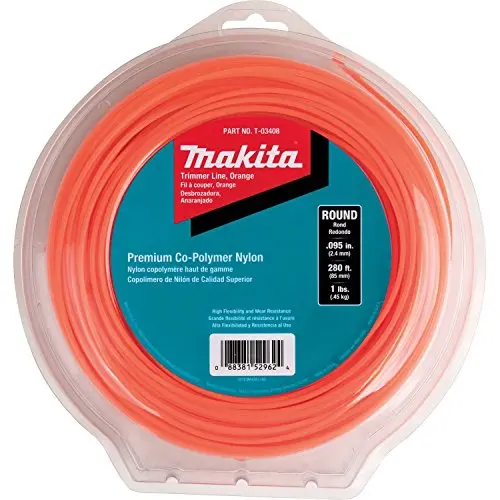 Makita 0.095″ Orange Round Trimmer Line – 280-Foot Spool, 1-Pound Roll