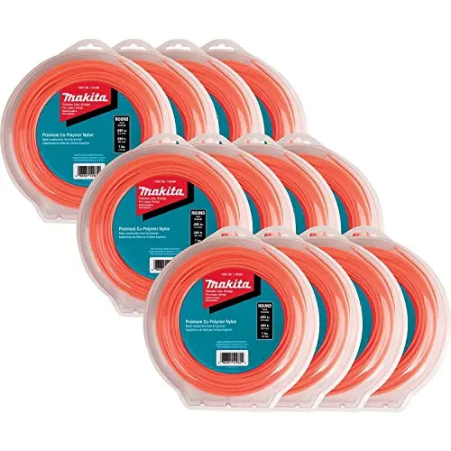 Makita 0.095″ Orange Round Trimmer Line – 280-Foot Spool, 12-Pack