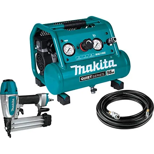Makita 1-Gallon Portable Air Compressor & 18-Gauge Brad Nailer Combo Kit – All-in-One Pneumatic Solution
