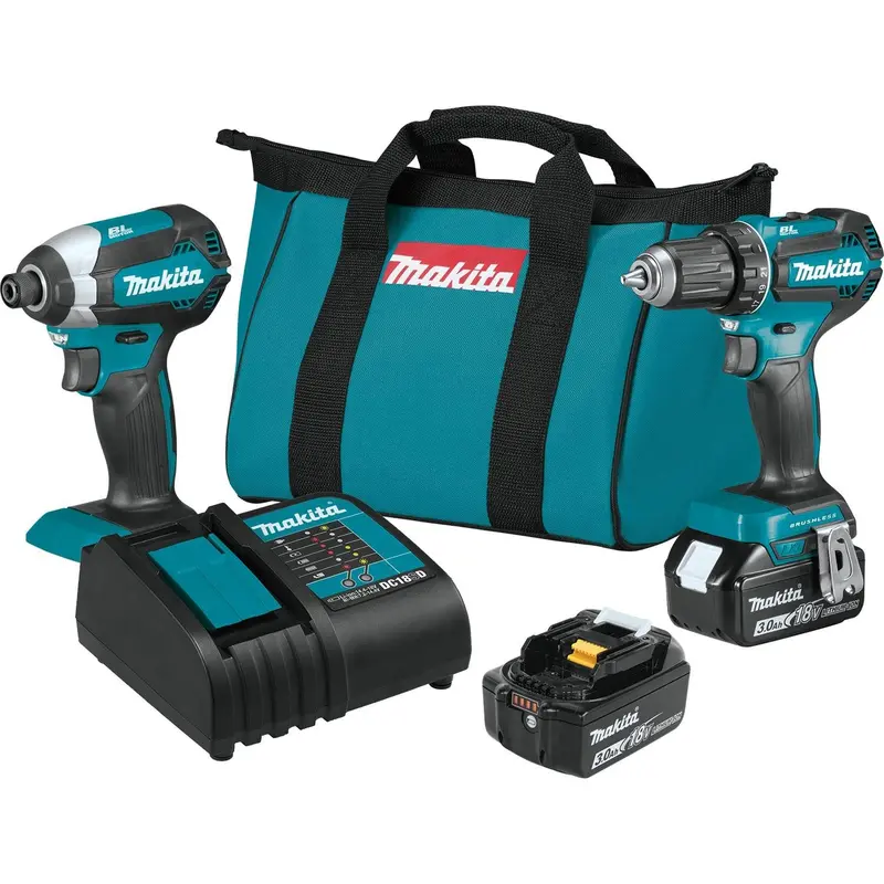 Makita 18V LXT Brushless 2-Piece Combo Kit – Cordless Drill & Impact Driver Set