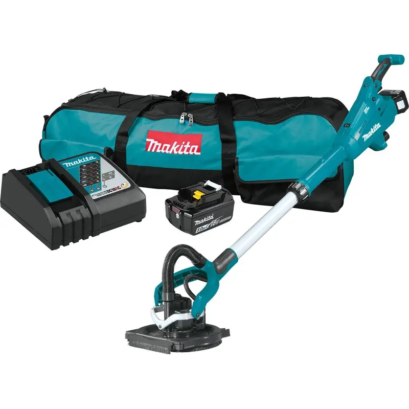 Makita 18V LXT Brushless Cordless Drywall Sander Kit with AWS Compatibility and Dust Collection Bag