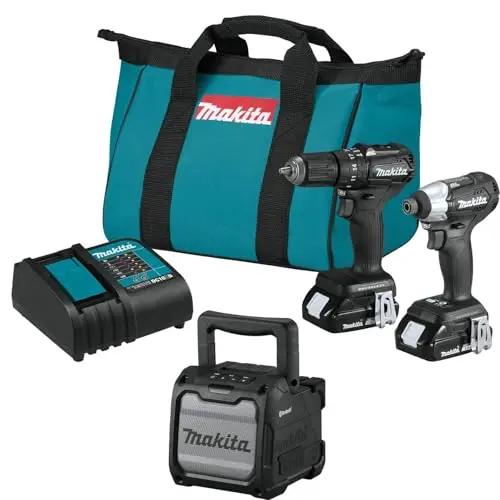 Makita 18V LXT Sub-Compact Brushless 2-Piece Combo Kit w/ Job Site Speaker & 1.5Ah Batteries