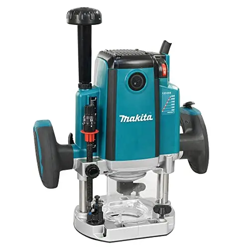 Makita 3-1/4 HP Plunge Router – Variable-Speed Control, Heavy-Duty Base Assembly