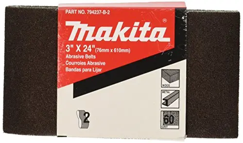 Makita 3″ × 24″ #40 Sanding Belts – 2-Pack for Belt Sanders