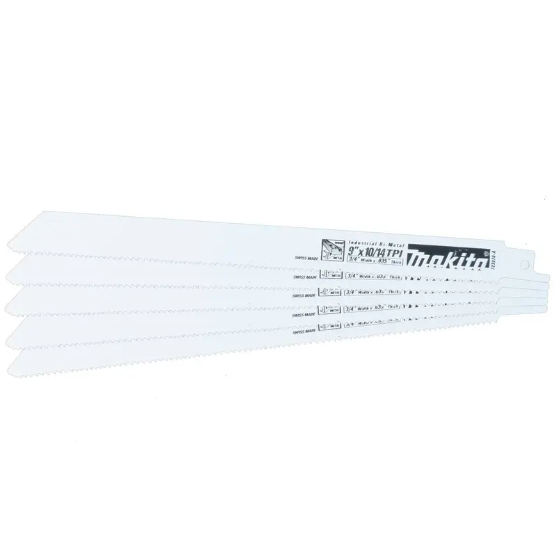 Makita 723070-A-5 9-Inch All-Purpose Reciprocating Saw Blade – 10/14 TPI, Bi-Metal Construction