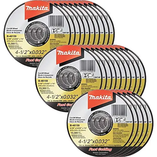 Makita B-46159-25 4-1/2″ Ultra-Thin Cut-Off Wheel — .032″ Thickness, Stainless Steel, 25-Pack