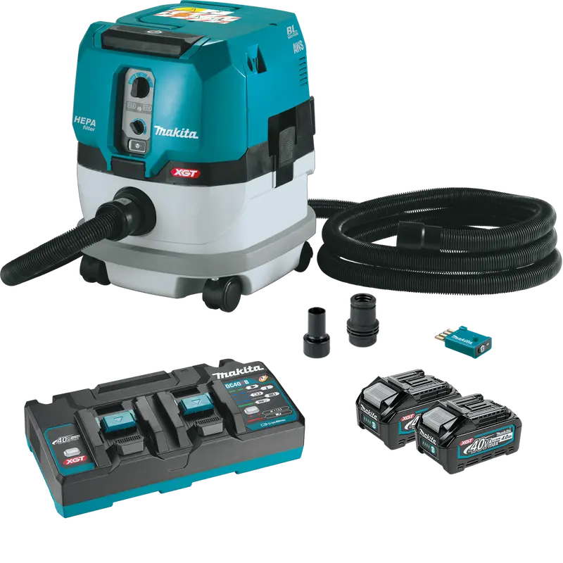 Makita GCV02PMU XGT 40V Max HEPA Dust Extractor – 2.1-Gallon Capacity with AWS Connectivity