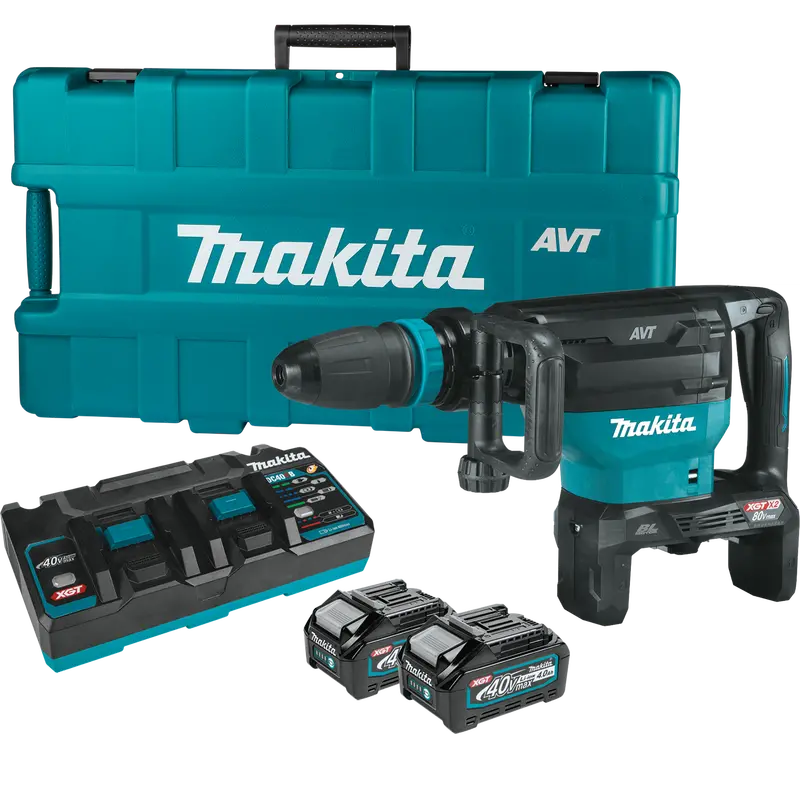 Makita GMH02PM XGT 80V (Dual 40V) Brushless AVT Demolition Hammer Kit – SDS-MAX & AWS Compatible