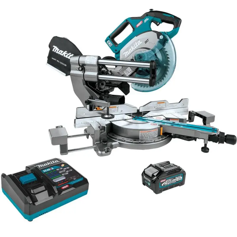 Makita GSL02M1 XGT 40V Max Dual Bevel Sliding Compound Miter Saw – 8.5″ Blade, Complete Kit