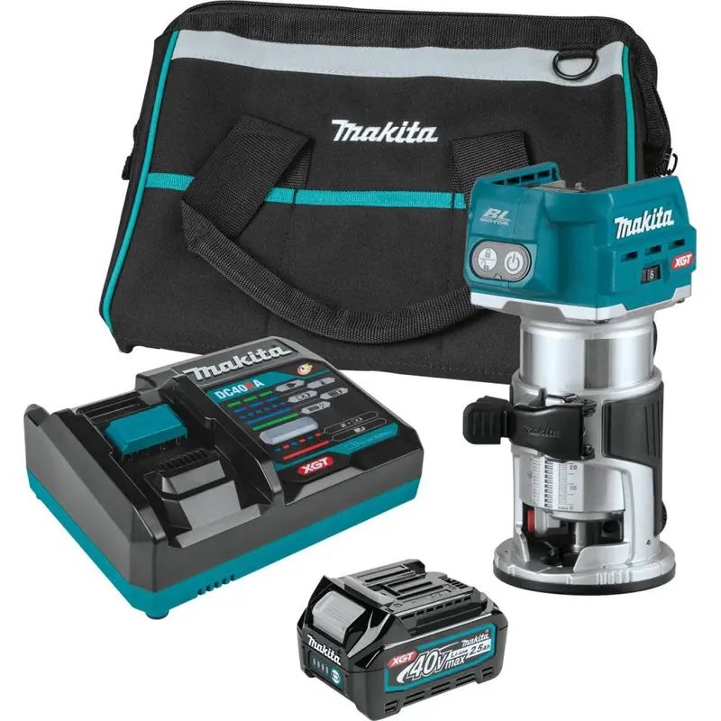 Makita GTR01D1 XGT 40V Max Compact Router Kit – Brushless Cordless Design
