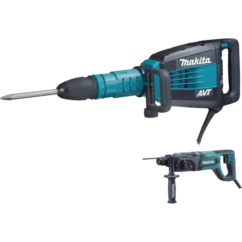 Makita HM1214CX SDS-MAX Demolition Hammer – 14 Amp, 27 lbs, High-Impact Concrete Breaking