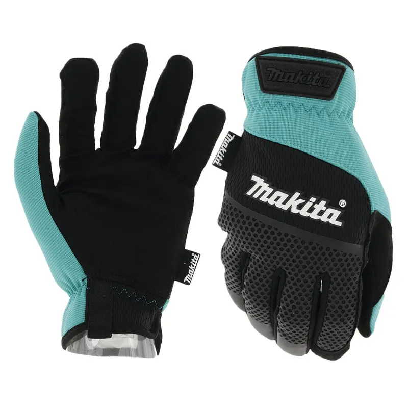 Makita T-04151 Open-Cuff Utility Work Gloves – Flexible, Breathable Protection in Medium Size