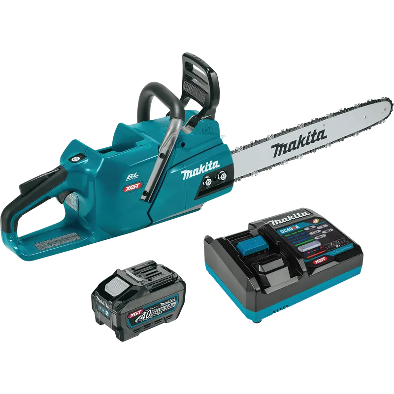 Makita XGT 40V MAX Brushless 18″ Cordless Chainsaw – GCU04T1 Kit with 5.0Ah Battery