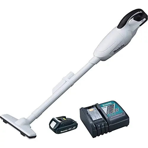 Makita XLC02RB1W 18V LXT Compact Cordless Vacuum Kit — 1.3-Pint Capacity, Includes 2.0Ah Battery