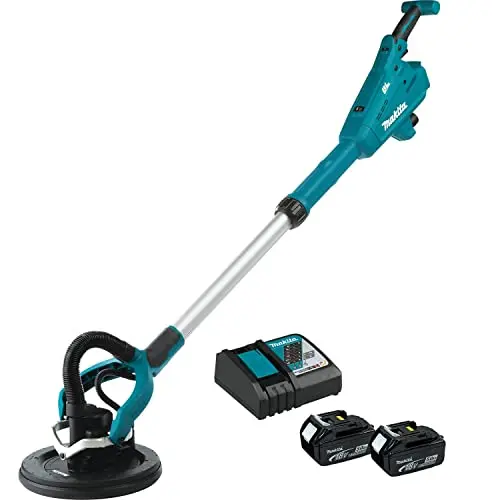 Makita XLS01TX1 18V LXT Brushless 9″ Cordless Drywall Sander Kit with AWS Compatibility & 5.0Ah Battery