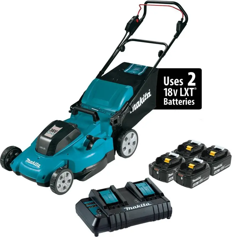 Makita XML10CM1 36V LXT 21-Inch Cordless Lawn Mower Kit – Includes Four 4.0Ah Batteries