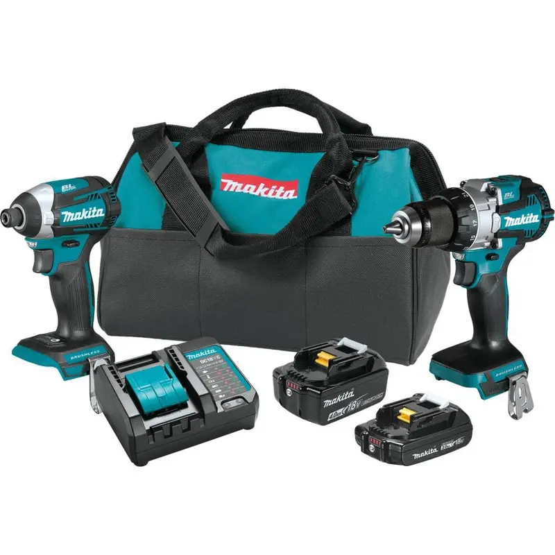 Makita XT296SMR 18V LXT Brushless 2-Piece Combo Kit – Drill & Impact Driver