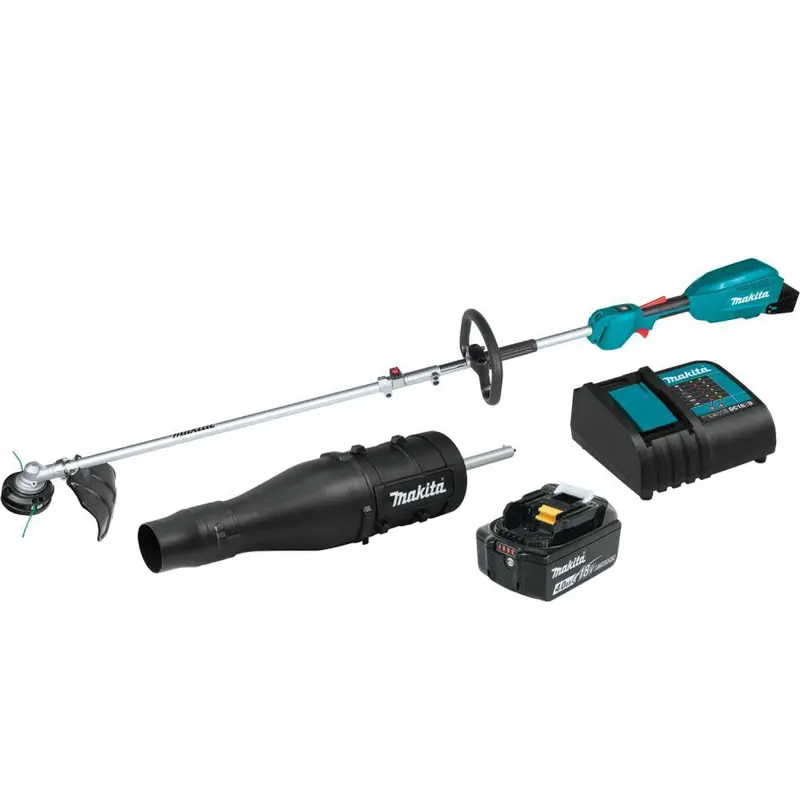 Makita XUX02SM1X3 18V LXT Couple Shaft Power Head Kit – Includes 13″ Trimmer & Blower, 4.0Ah Battery