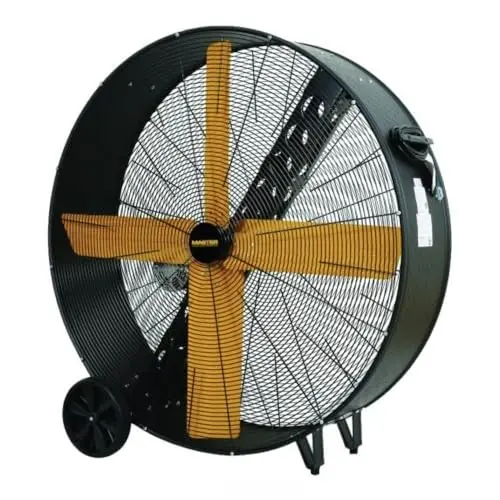 Master MAC-48-BDF-C 48″ Belt-Drive Barrel Fan – 120V High-Capacity Metal-Housing Air Mover, 1 HP