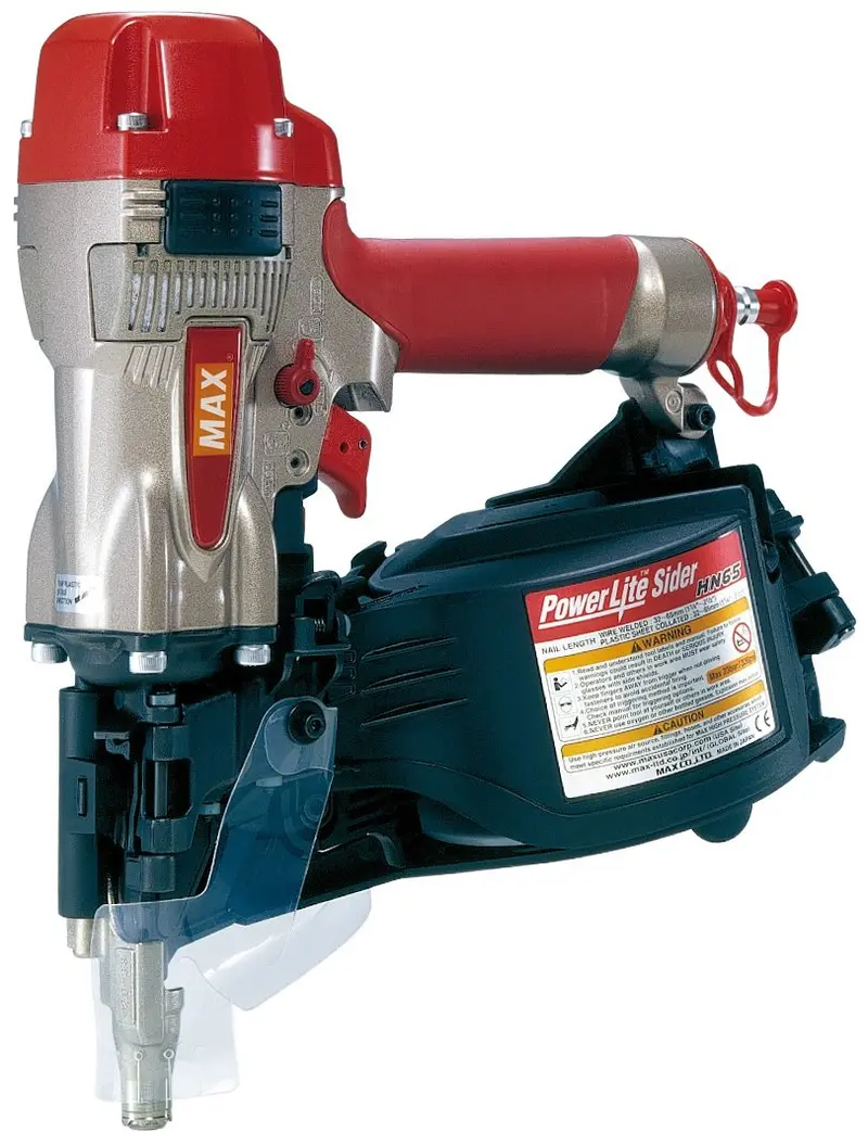 MAX HN65S PowerLite Coil Nailer for Decking, Sheathing & Siding – Up to 2-1/2-Inch Fasteners