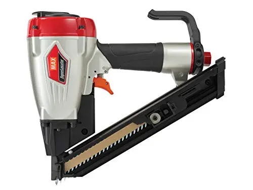 MAX SN438J Super Locator Metal Connector Nailer – Compact Pneumatic Fastener for Up to 1-1/2-Inch Metal Framing Connectors