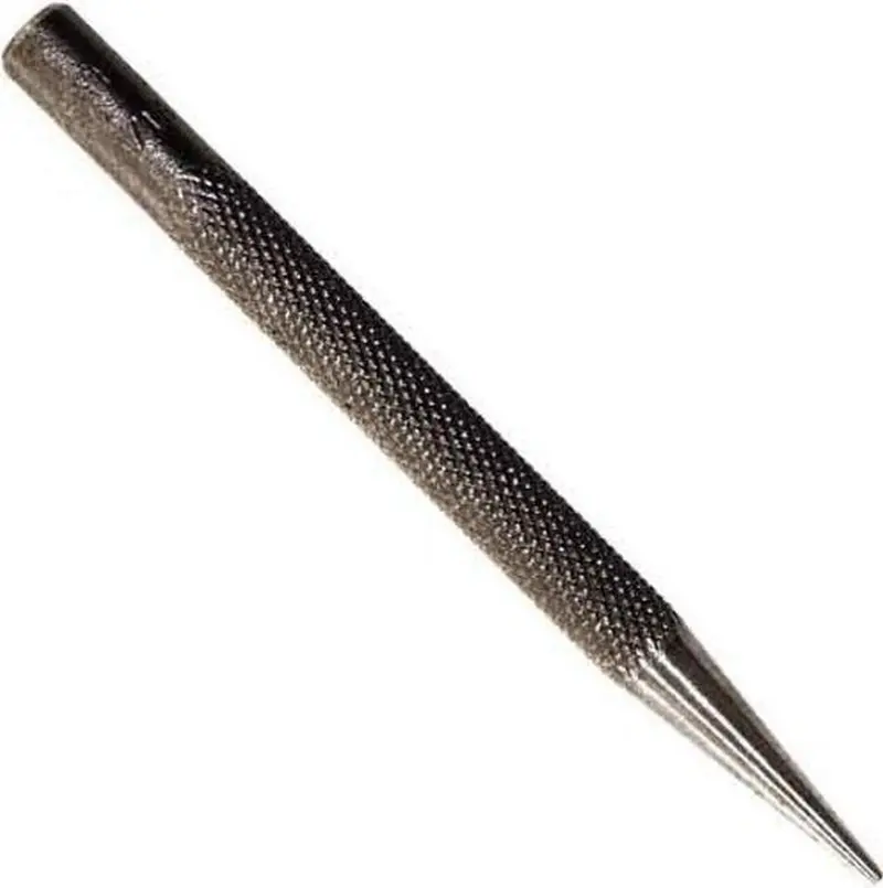 Mayhew 20501 Knurled Solid Punch – 3/32″ × 4″, Shot-Blasted Surface for Grip & Durability