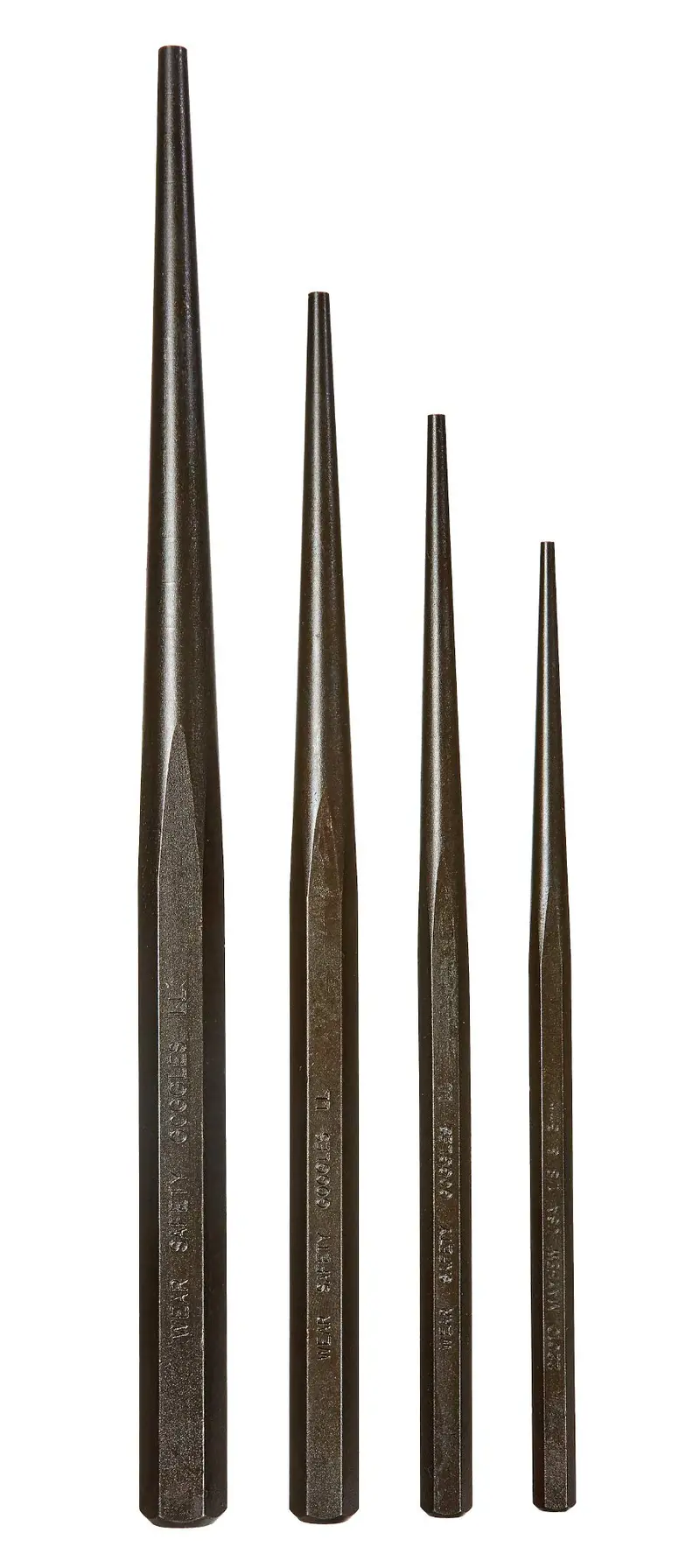 Mayhew 62235 Alignment Punch Set – 4-Piece Black Oxide Precision Punches for Mechanical Assembly