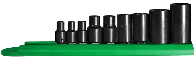 Mayhew 9-Piece Inverted Torx Plus Socket Bit Set – Black Oxide & Polished Chrome Finish