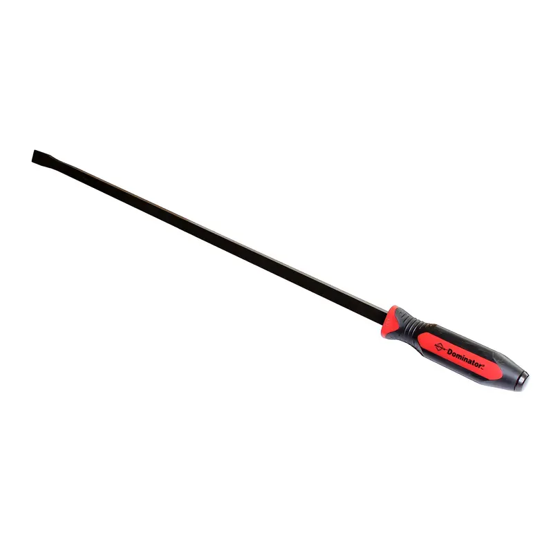 Mayhew Dominator Pro Curved Pry Bar — 36-Inch Demolition and Prying Tool in Red