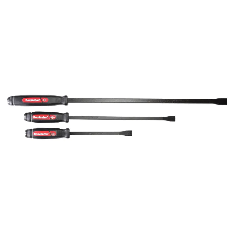 Mayhew Dominator Straight Pry Bar Set – 3-Piece, Black Oxide Finish, Industrial-Strength Leverage (Model 61354)