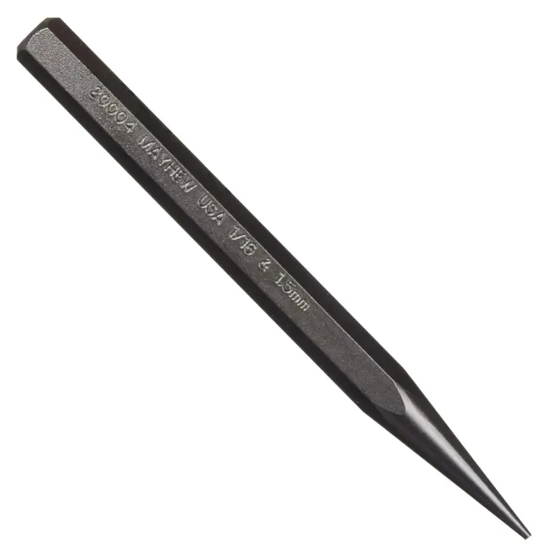 Mayhew Pro 1/16″ Black Oxide Solid Punch – Metric 1.5 mm × 5″