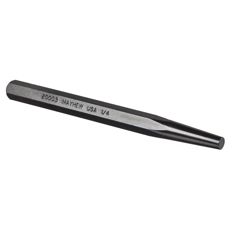 Mayhew Pro 20003 Black Oxide Solid Punch – 1/4″ x 5″, SAE