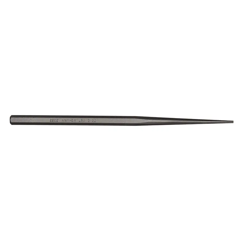 Mayhew Pro 3/32″ Black Oxide Line-Up Punch – 8″ Fine Alignment Tool