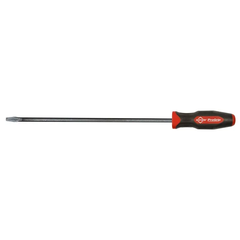 Mayhew ProGrip 40113 Straight Pry Bar – Ergonomic Red Handle, 31″ Length