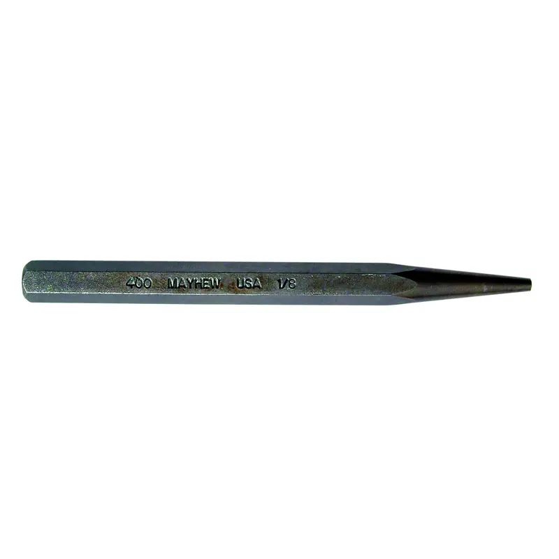Mayhew Select 70001 1/8″ Solid Punch – SAE Standard, Shot-Blasted Finish
