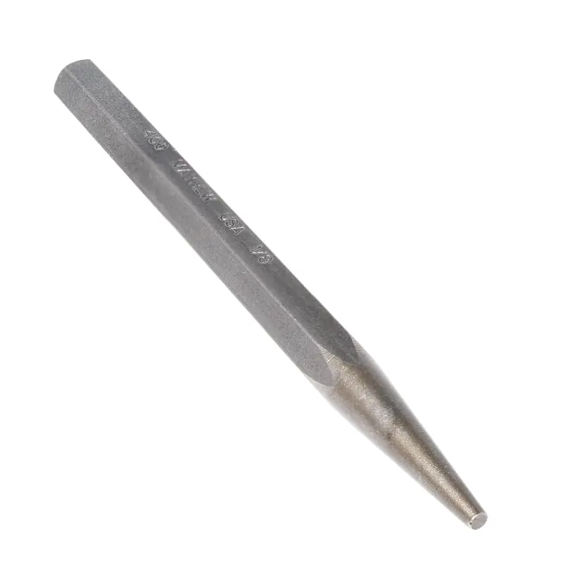 Mayhew Select 70122 Shot-Blasted Solid Punch — 1/8″ x 5″, Carded Packaging