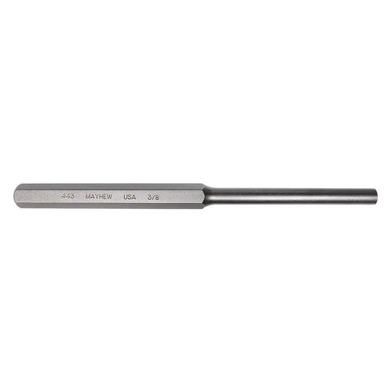 Mayhew Select 71504 3/8″ Pin Punch – 8″ OAL, Multi Shot-Blasted Finish