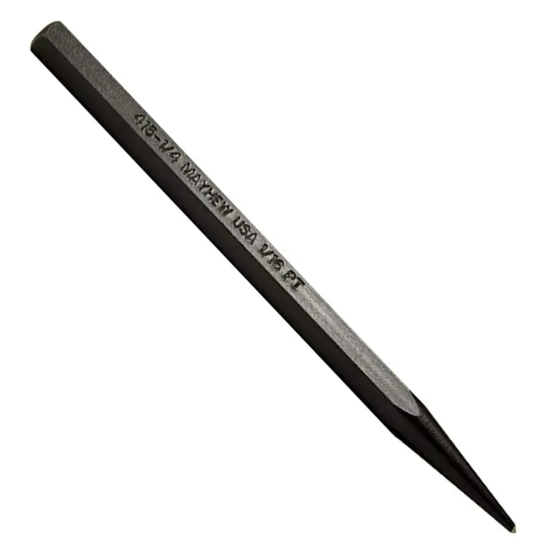 Mayhew Tools 1/16″ Center Punch – 4″ Black Oxide Precision Tool, 1.5 mm Tip
