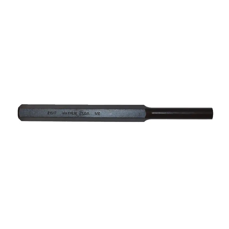 Mayhew Tools 1/2″ Knurled Pin Punch – 8″ Overall Length, Black Oxide Finish