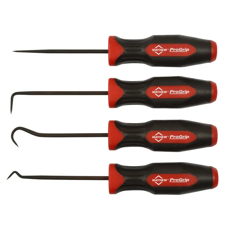 Mayhew Tools 13090 ProGrip Miniature Pick Set — 4-Piece Black Oxide Kit