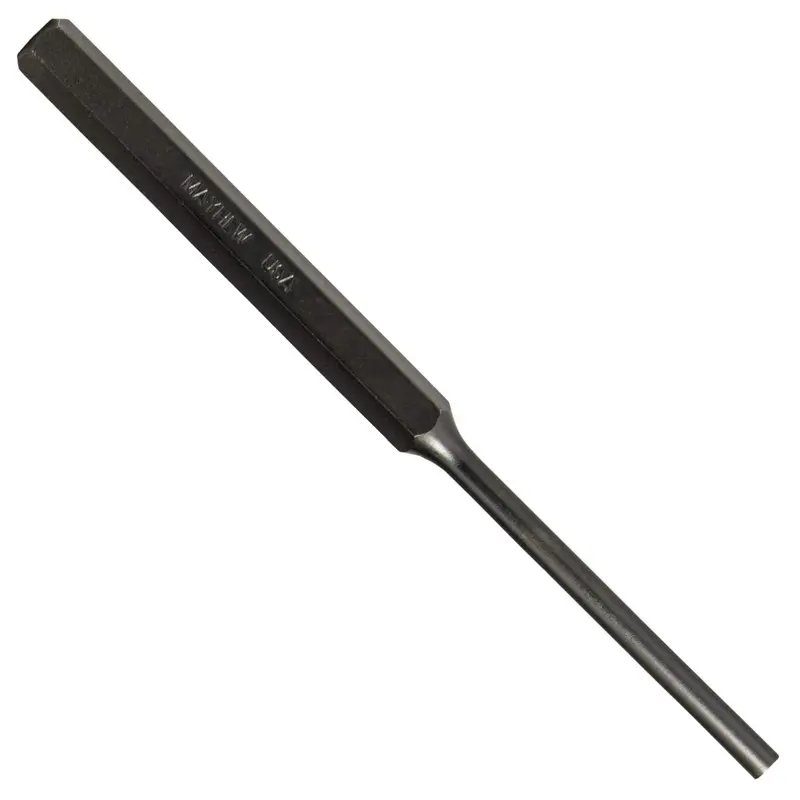Mayhew Tools 21217 Black Oxide SAE Pin Punch — 5/32″ Pin Diameter, 2.25″ Pin Length, 6″ Overall Length