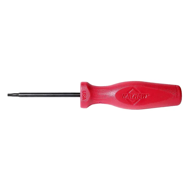 Mayhew Tools 27402 USA-Made Torx Screwdriver — T15 Bit, 3″ Length, Red Handle