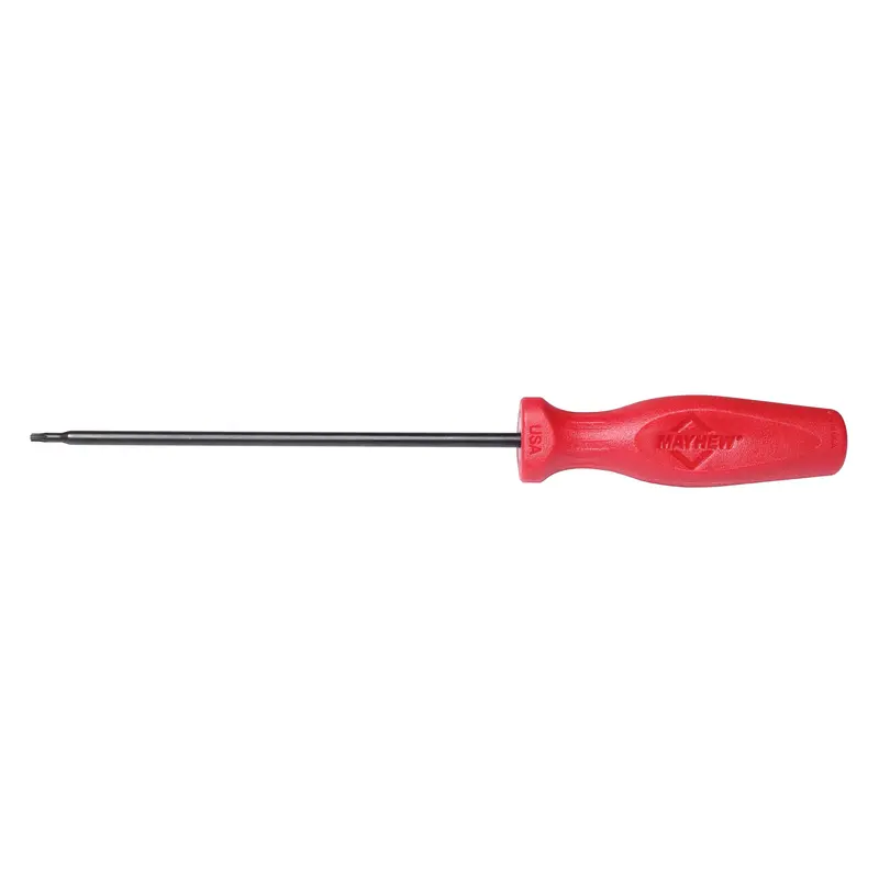 Mayhew Tools 27403 USA-Made Torx Screwdriver — T15 Bit, 6″ Length, Red Handle