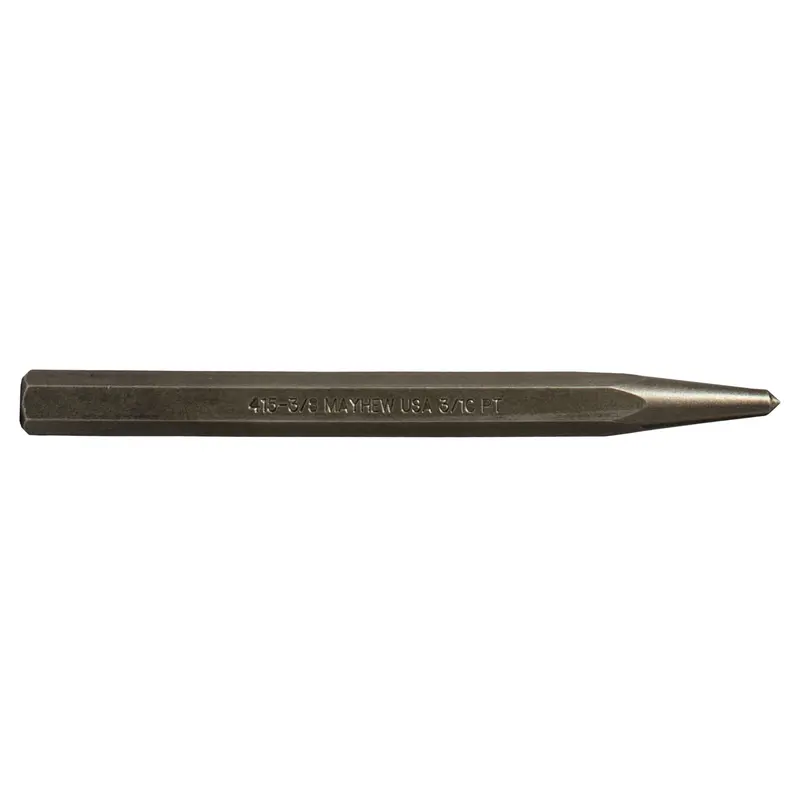 Mayhew Tools 74002 3/8″ Center Punch – 5/32″ Point, Shot-Blasted Finish