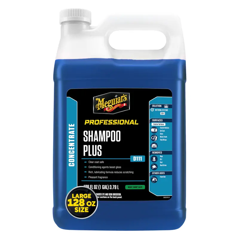 Meguiar’s D1111 Shampoo Plus – 1-Gallon Gentle Car Wash Soap for Swirl-Free Cleaning