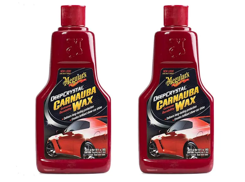 Meguiar’s Deep Crystal Carnauba Liquid Wax – 16 oz Bottle (2-Pack) for High-Gloss Protection