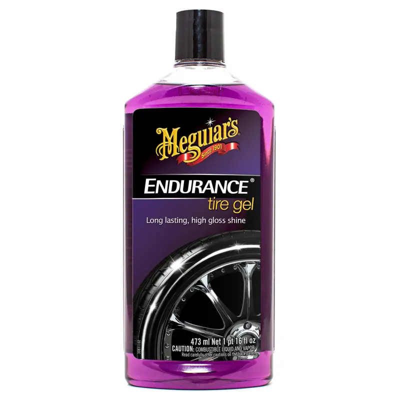 Meguiar’s Endurance Tire Gel – Long-Lasting High-Gloss Finish for Tires, 16 oz Bottle, Purple